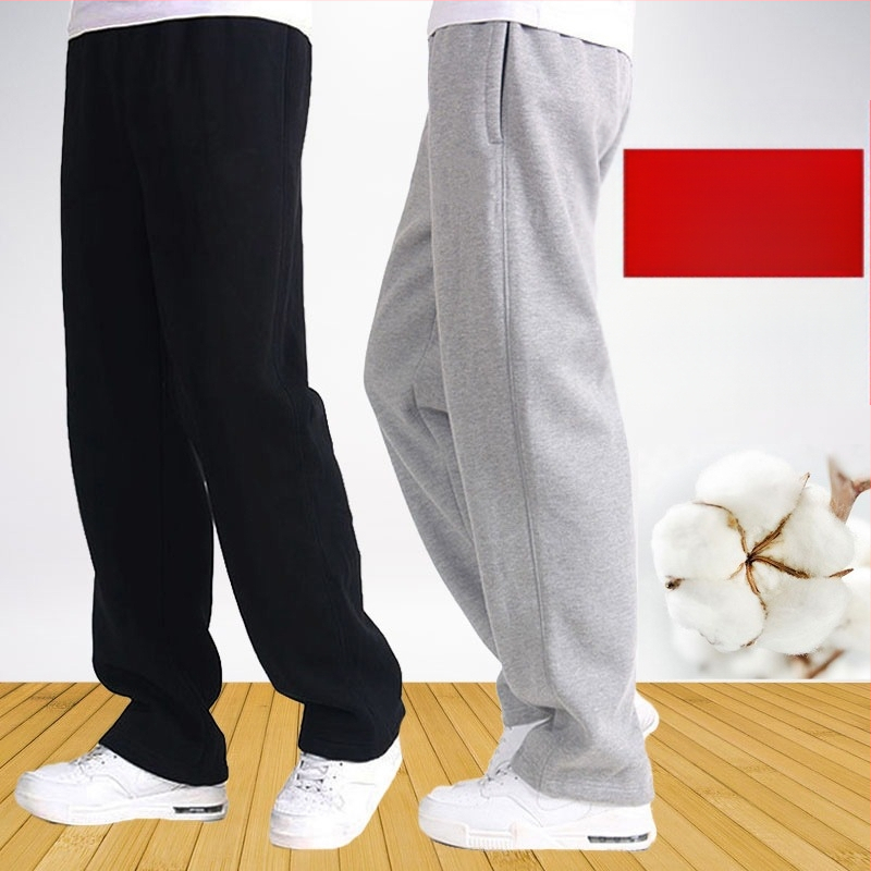 Pantaloni sport subțiri din bumbac pentru primăvară și vară, pantaloni de trening casual lejeri, drepți, pentru bărbați, pantaloni elastici, mărime plus