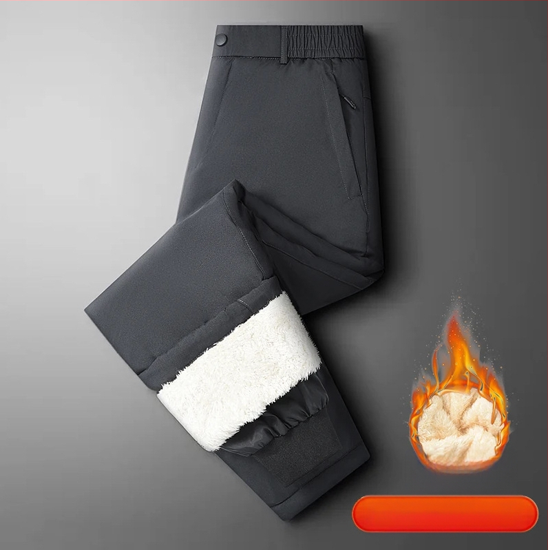 M-7XL Fliisvoodriga talvised meeste lambavillast sametist soojad puuvillased püksid, isa lahtised vabaaja paksud püksid üleriieteks