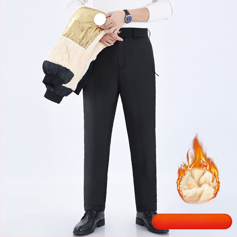 M-7XL Fliisvoodriga talvised meeste lambavillast sametist soojad puuvillased püksid, isa lahtised vabaaja paksud püksid üleriieteks