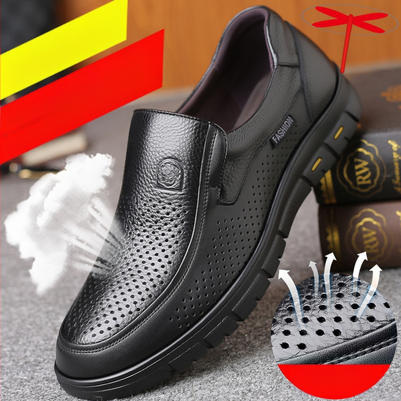 Pantofi de iarnă din bumbac cald, căptușiți cu fleece, 2024, pantofi noi din piele pentru bărbați, strat de cap din piele, cu fund moale, pantofi de afaceri pentru tați de vârstă mijlocie