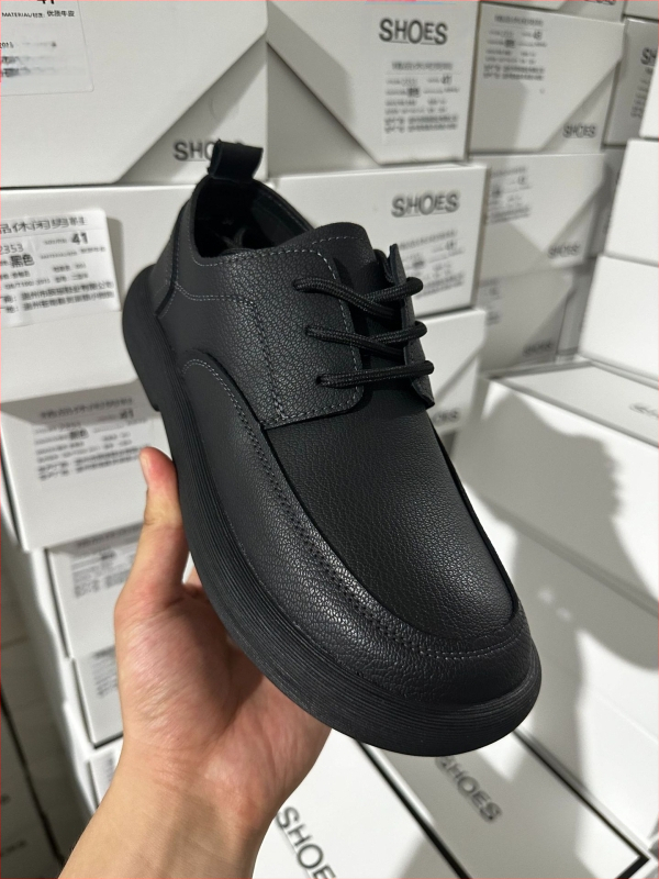 Õõnesnahast meeste kingad 2024. aasta suvised uued meeste kingad ehtsast nahast hingavad trendikad universaalsed paksu tallaga vintage vabaajajalatsid