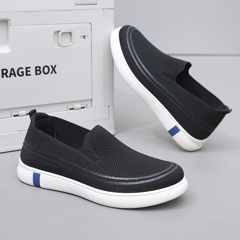 Pantofi sport pentru bărbați, vara anului 2025, pantofi sport ușori și respirabili, din plasă, casual, leneși, alunecați pe pantofi sport din material textil