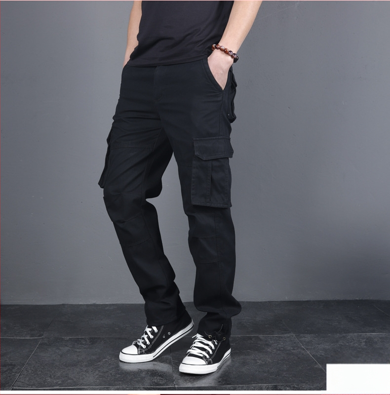 Toamna și iarna, pantaloni noi pentru bărbați, pantaloni casual, cu buzunare multiple, salopete pentru bărbați, lejeri, drepți, plus size, tendință la modă