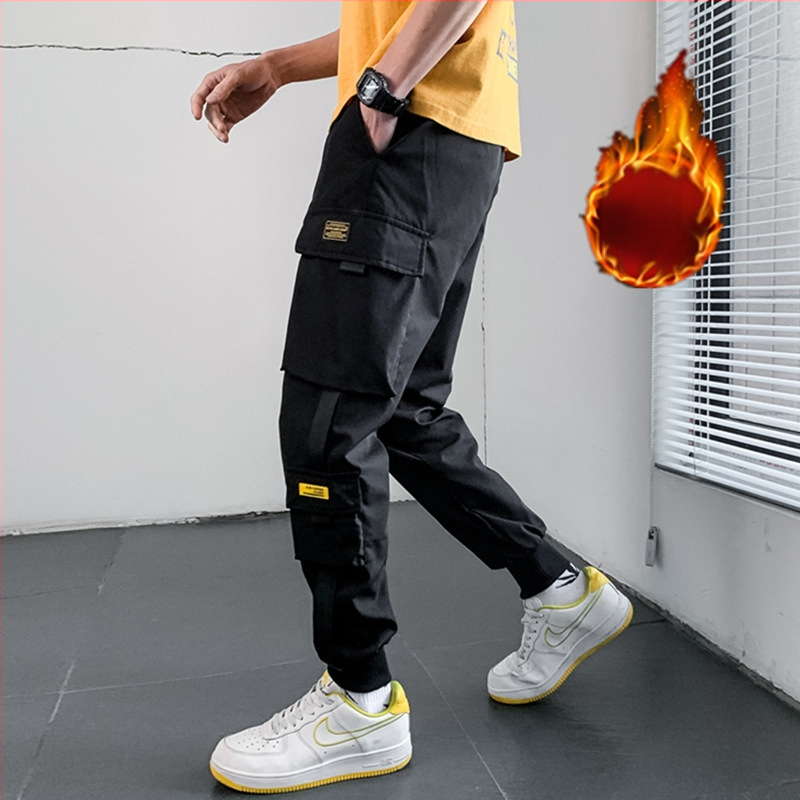 Flīsa kravas bikses Jaunas 2021. gada vīriešu ikdienas bikses Jostas bikses Sporta bikses Harlan bikses Kargo bikses Liela izmēra vīriešiem