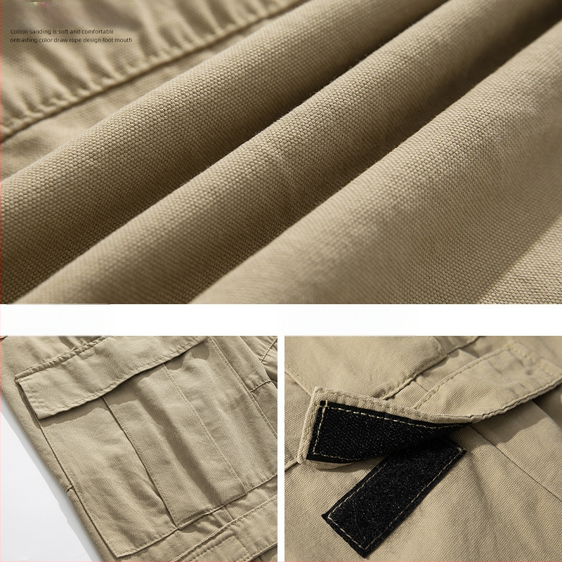 Hanlu meeste vintage tööriiete vabaajapüksid 2025. aasta kevadeks uued lahtised Jaapani stiilis patchwork-disainiga pikad püksid