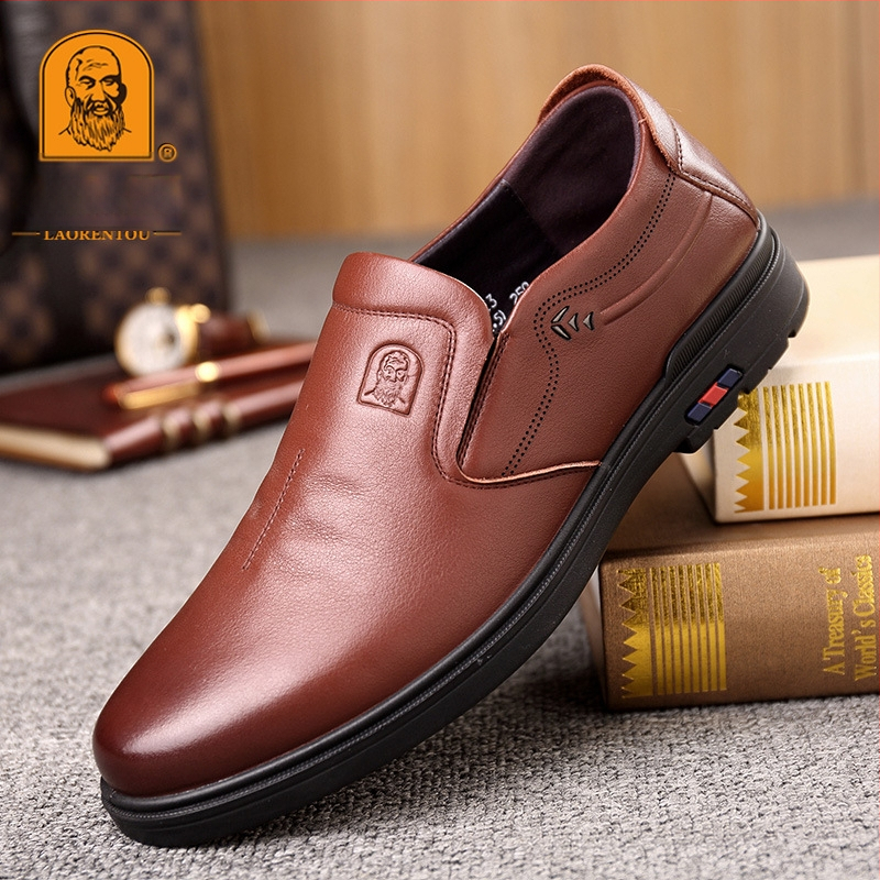 Vyriški aukštos kokybės verslo odiniai batai iš pirmo sluoksnio karvės odos, natūralios odos, laisvalaikio batai, tėčio batai