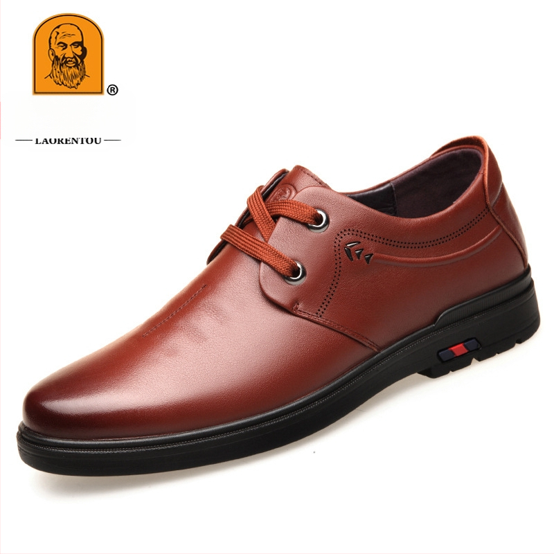 Vyriški aukštos kokybės verslo odiniai batai iš pirmo sluoksnio karvės odos, natūralios odos, laisvalaikio batai, tėčio batai