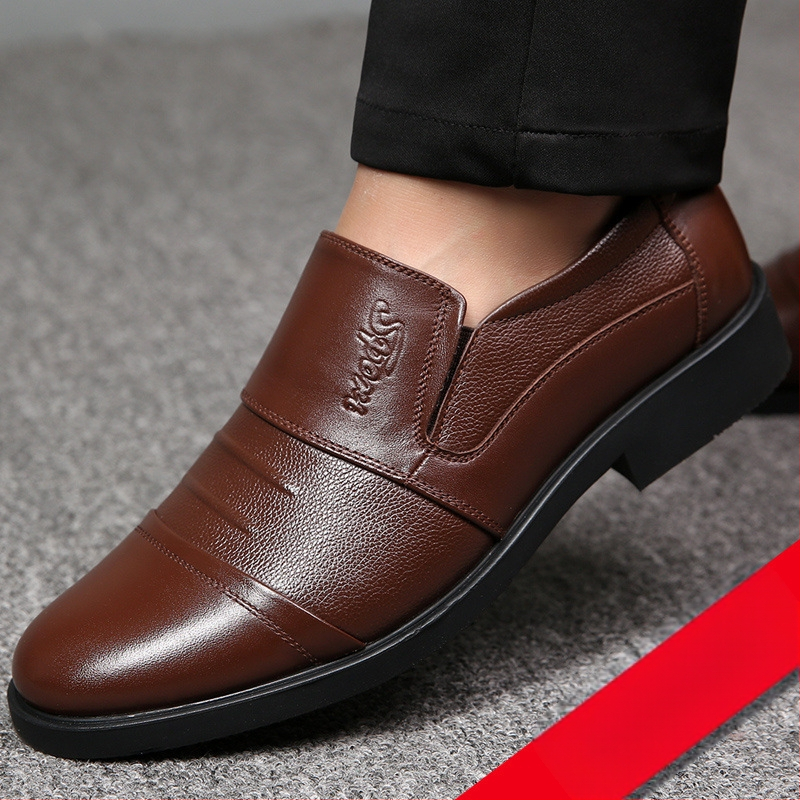 [pirmasis karvės odos sluoksnis] pavasariniai ir rudens odiniai vyriški batai, dalykiniai, laisvalaikio, kvėpuojantys, britiški, formalūs, odiniai vyriški batai, tėčio stiliaus, vyriški batai