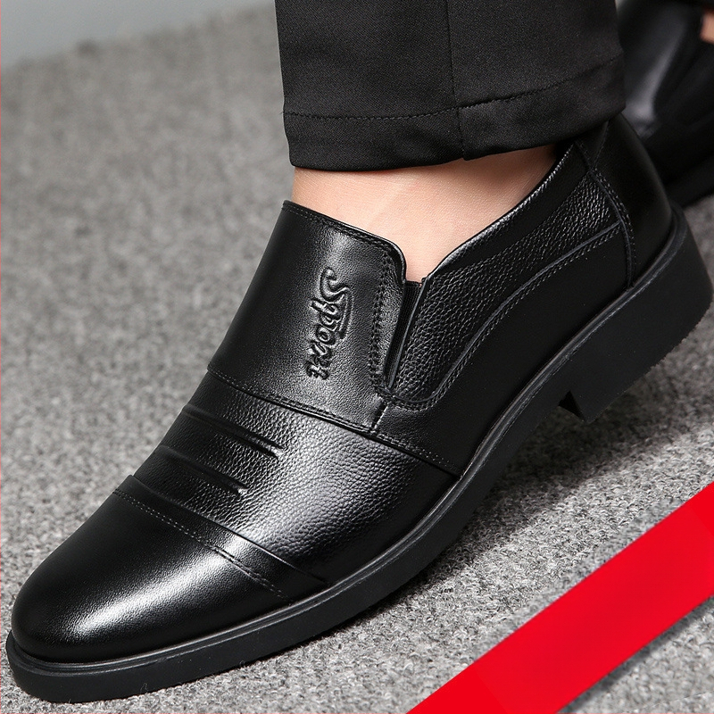 [pirmasis karvės odos sluoksnis] pavasariniai ir rudens odiniai vyriški batai, dalykiniai, laisvalaikio, kvėpuojantys, britiški, formalūs, odiniai vyriški batai, tėčio stiliaus, vyriški batai