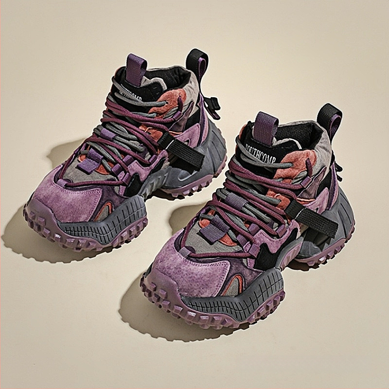 European Station High-top Torre Shoes vīriešu 2025. gada jauni, bieza zoles retro stila, moderni, nišas pavasara ikdienas apavi.