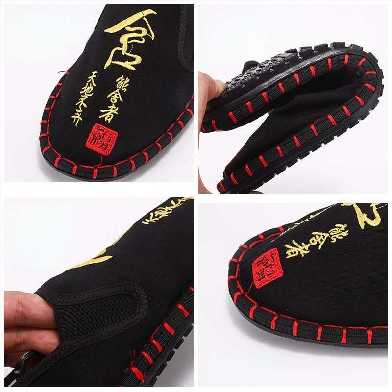 Uued 2025. aasta vanad Pekingi riidest kingad, mood tikitud meeste etnilise stiili tikandiga näo stiil, mood hiina stiilis