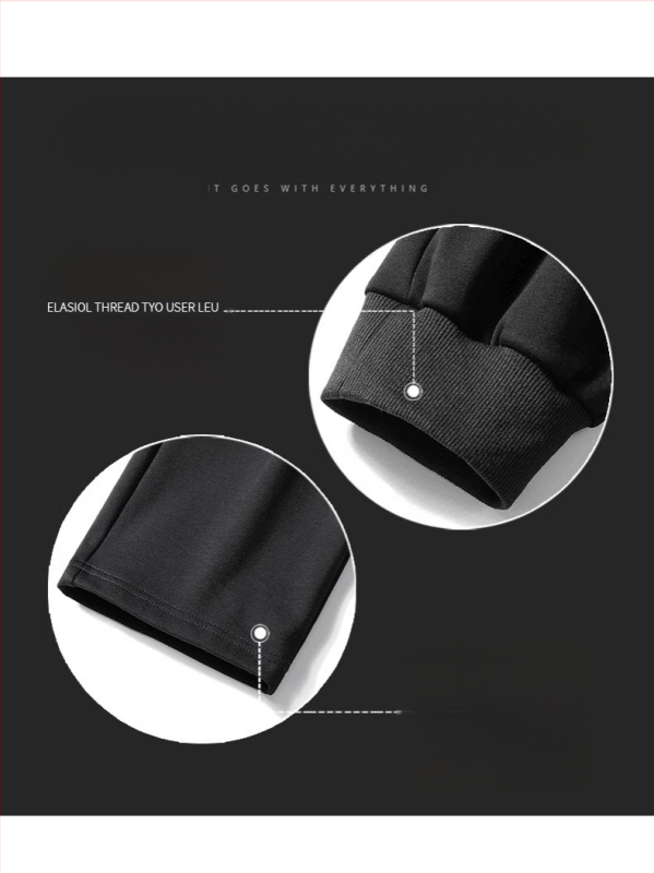 Vyriškos ėrienos vilnos laisvalaikio kelnės, su vilnos pamušalu, sustorintos tiesios kelnės, žieminės, šiltos, vientisos spalvos, raišteliu surišamos, jaunimo sportinės kelnės, vyriški drabužiai