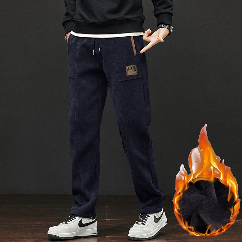 Ανδρικό Casual Παντελόνι Boao Velvet Loose Άνοιξη και Φθινόπωρο 2025, Νέο Μακρύ Παντελόνι, Ευρωπαϊκό Βαμβακερό Βελούδο, Ελαστικό, Αγορίστικο Παντελόνι Φόρμας