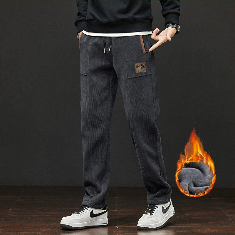 Ανδρικό Casual Παντελόνι Boao Velvet Loose Άνοιξη και Φθινόπωρο 2025, Νέο Μακρύ Παντελόνι, Ευρωπαϊκό Βαμβακερό Βελούδο, Ελαστικό, Αγορίστικο Παντελόνι Φόρμας