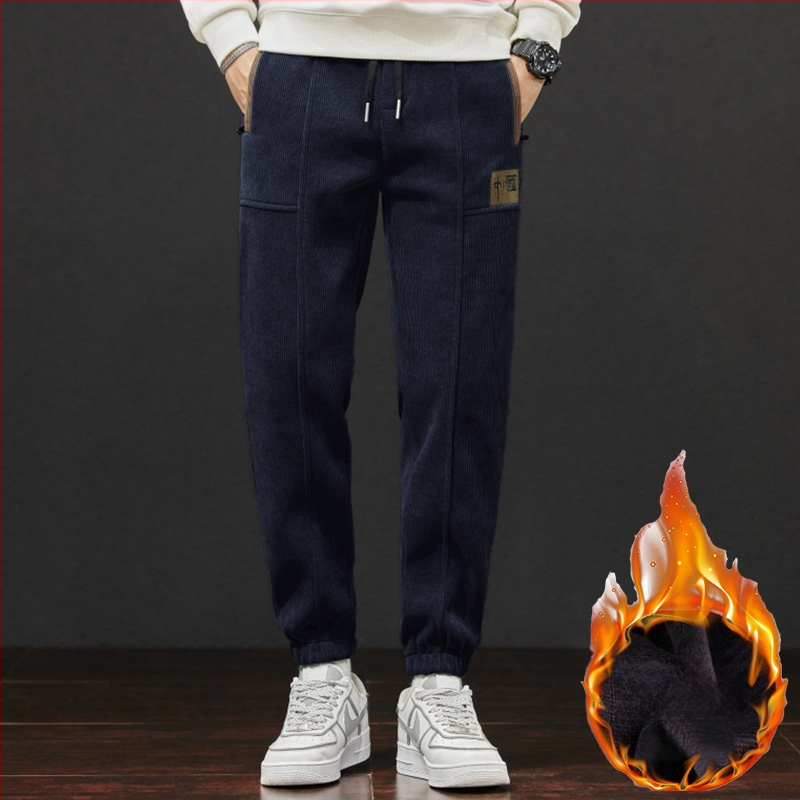 Ανδρικό Casual Παντελόνι Boao Velvet Loose Άνοιξη και Φθινόπωρο 2025, Νέο Μακρύ Παντελόνι, Ευρωπαϊκό Βαμβακερό Βελούδο, Ελαστικό, Αγορίστικο Παντελόνι Φόρμας