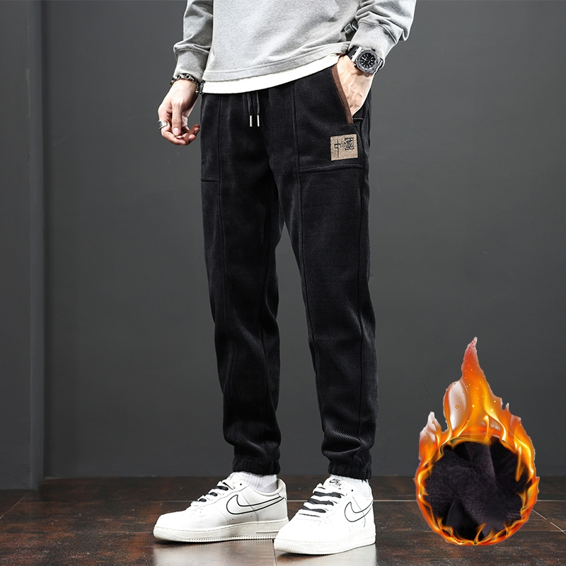 Ανδρικό Casual Παντελόνι Boao Velvet Loose Άνοιξη και Φθινόπωρο 2025, Νέο Μακρύ Παντελόνι, Ευρωπαϊκό Βαμβακερό Βελούδο, Ελαστικό, Αγορίστικο Παντελόνι Φόρμας