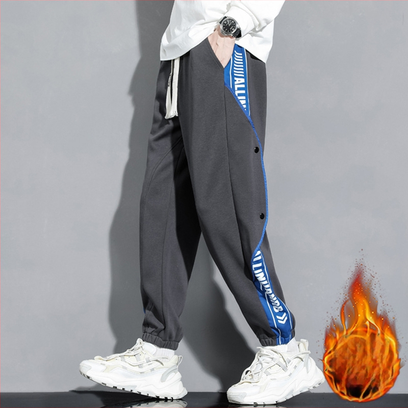 Pantaloni grei pentru bărbați, primăvara și toamna, la modă, de brand, vrac, picior-degete, pantaloni de trening, toamna și iarna, pantaloni sport casual cu dungi americane pentru adolescenți