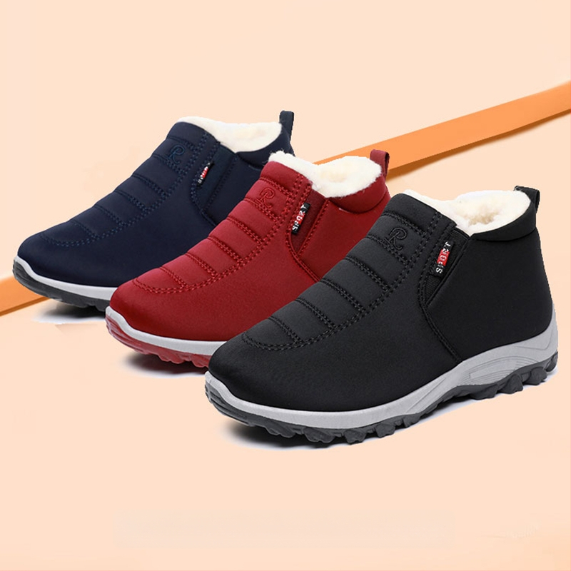 Vyriški žieminiai medvilniniai batai, avikailio medvilniniai batai, aksominiai ir sustorinti batai, neslystantis minkštas padas, to paties stiliaus sniego batai vyrams ir moterims