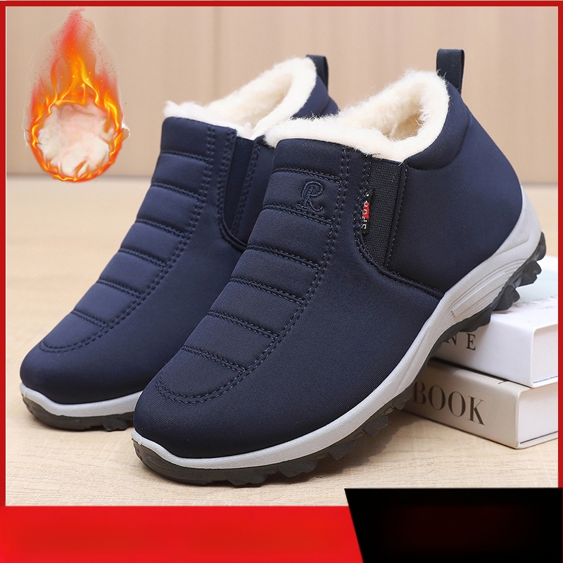 Vyriški žieminiai medvilniniai batai, avikailio medvilniniai batai, aksominiai ir sustorinti batai, neslystantis minkštas padas, to paties stiliaus sniego batai vyrams ir moterims