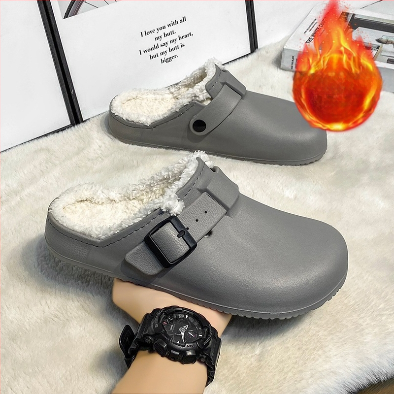 Väliskaubanduse puuvillased sussid meestele, talveks soojad siseruumidesse mõeldud meeste Birkenth Baotou kodupuuvillased sussid, majapidamises kasutatavad lihtsad villased sussid