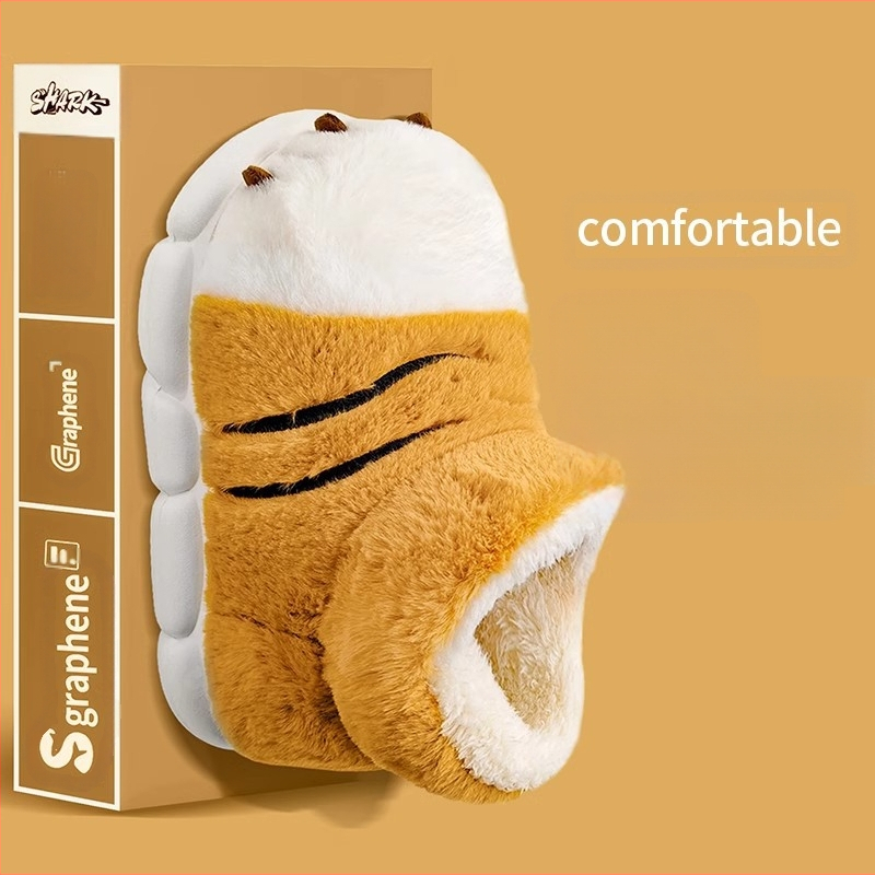 Tiigri küünisega puuvillased sussid meestele talveks soojad meeste siseruumidesse mõeldud armsad naiste libisemiskindlad Mao Mao kingad paaridele mõeldud puuvillased kingad