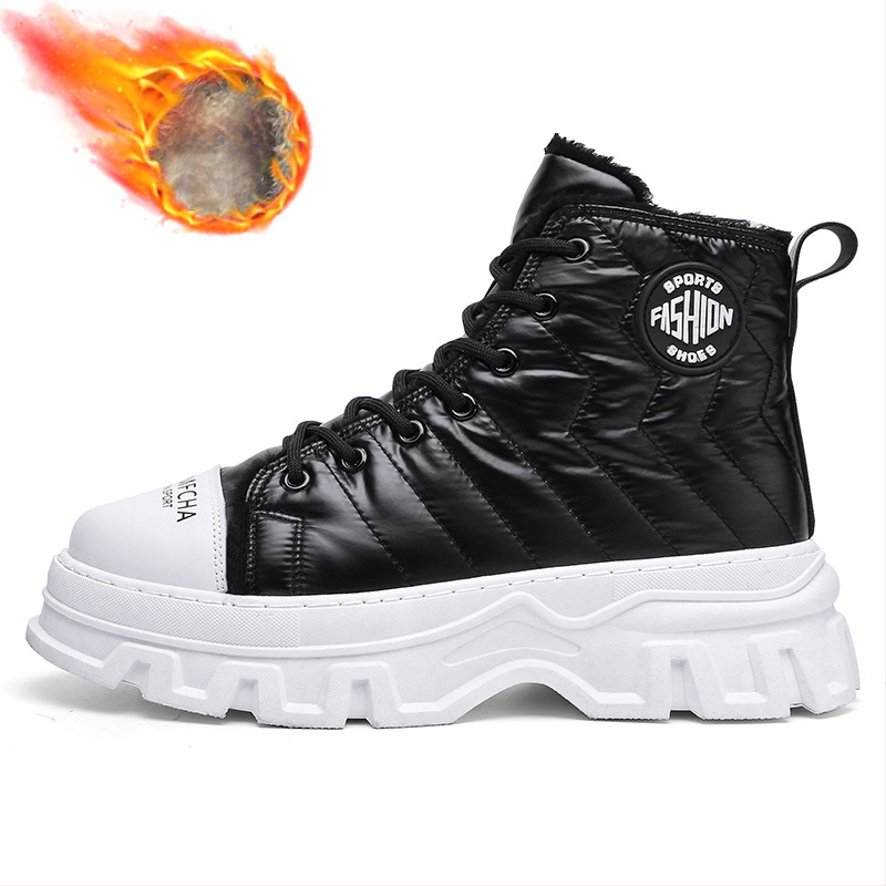 Talvised puuvillased kingad meestele, kõrge säärega, fliisvoodriga soojad lumesaapad, libisemiskindlad, kulumiskindlad, õues kasutamiseks, suured puuvillased saapad, piiriülesed