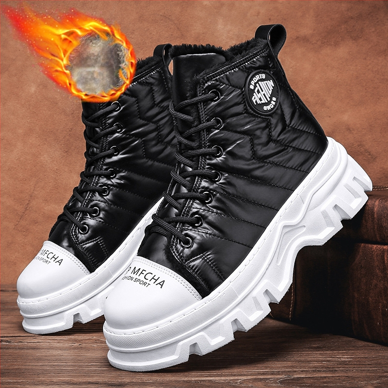 Talvised puuvillased kingad meestele, kõrge säärega, fliisvoodriga soojad lumesaapad, libisemiskindlad, kulumiskindlad, õues kasutamiseks, suured puuvillased saapad, piiriülesed