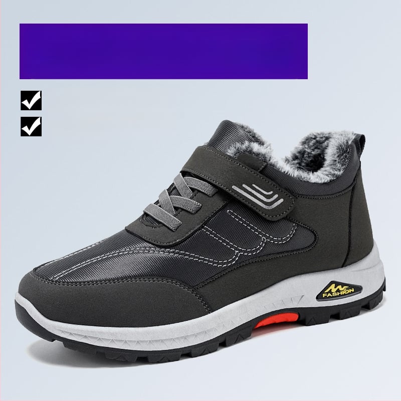 Pantofi de bumbac de iarnă, noi, cu căptușeală din fleece, pantofi de mers pe jos, caldi, pentru bărbați de vârstă mijlocie și vârstnici, pantofi îngroșați, cizme de zăpadă, cizme de bumbac cu velcro pentru bărbați