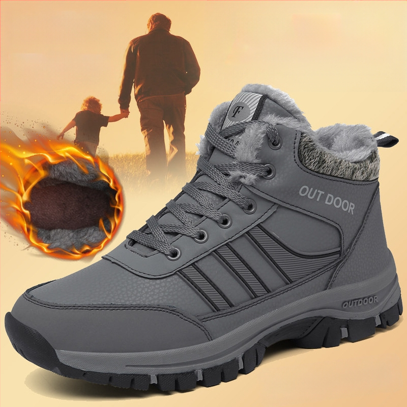 Keskealistele ja eakatele mõeldud suured talvised sametist soojad meeste ja naiste puuvillased kingad, paksu tallaga vabaaja spordijalatsid