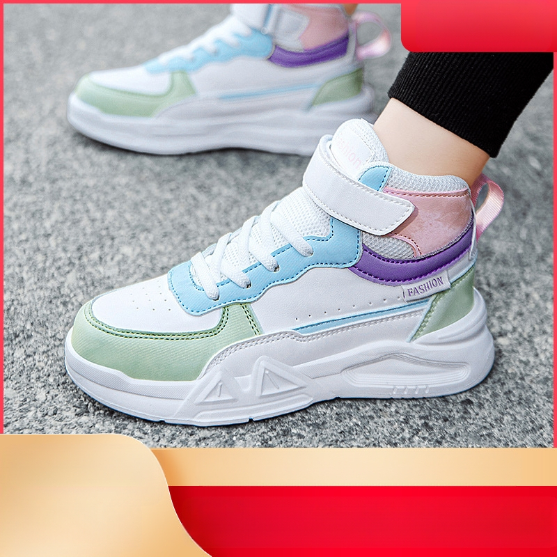 Търговия на едро на детски обувки за дъска, есен 2024, нови големи детски модни ежедневни бели обувки за момчета и момичета, леки обувки за дъска с меко дъно