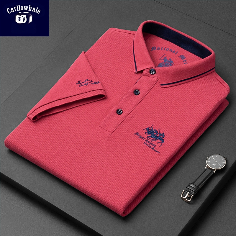 Karen Whale 2023. aasta suvine uus jämedate helmestega Paul Embroidered 100% puuvillast meeste lühikeste varrukatega T-särk, suures suuruses T-särk meestele