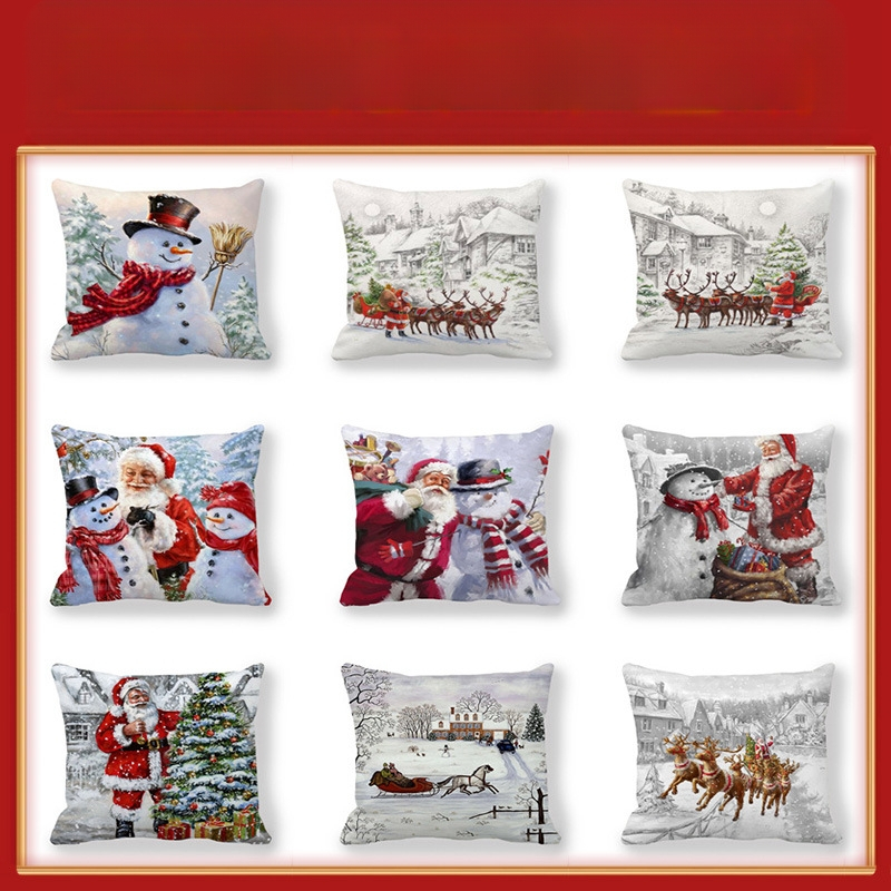 Kalėdų Senelio, Sniego Senio, Briedžio sutirštinto persikų odos pagalvės užvalkalas tiekimui per sieną T033