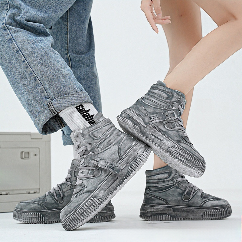 Pantofi de vară pentru bărbați, pantofi la modă, all-match, 2025, pantofi de vară noi pentru cupluri, stil Hong Kong, pantofi la modă vechi, pantofi pentru studenți