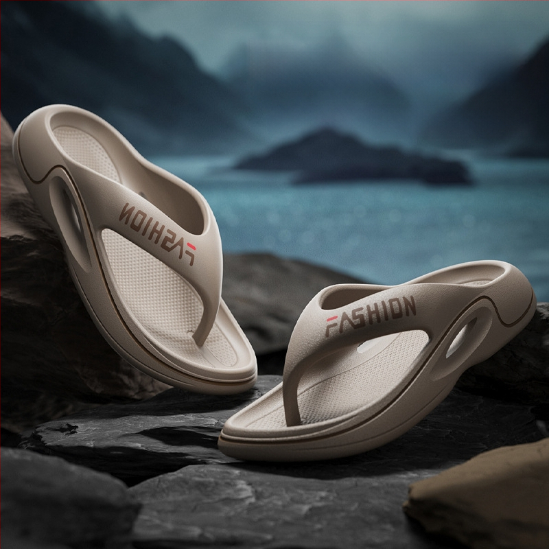Sandale Eva pentru bărbați, sandale de plajă cu talpă groasă, rezistente la uzură, papuci de plajă antiderapanți și cu talpă moale, antiderapanți și rezistenți la uzură