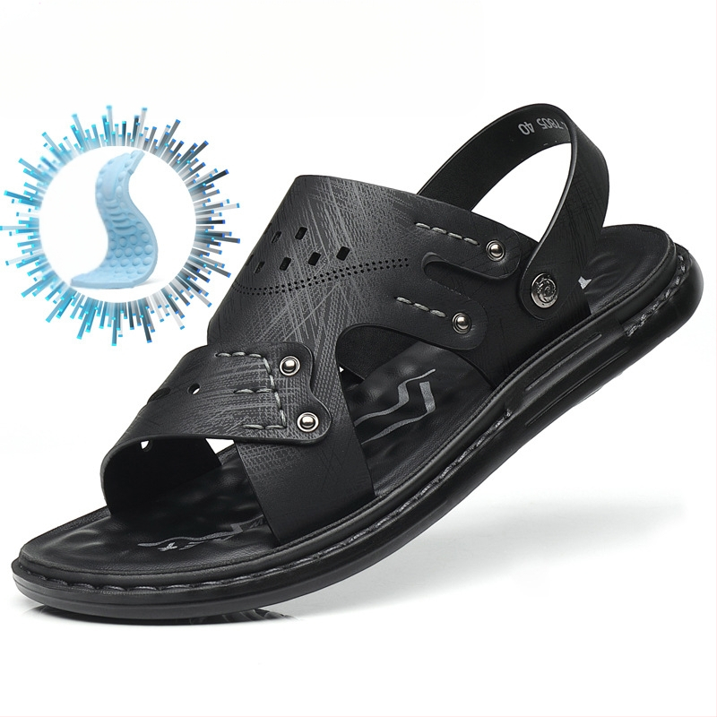 Vyriškos basutės, užsienio prekybos vasarinės minkšto padu neslystančios paplūdimio batelės, vyriškos 2023 m. naujos šlepetės, laisvalaikio viršutiniai drabužiai, basutės