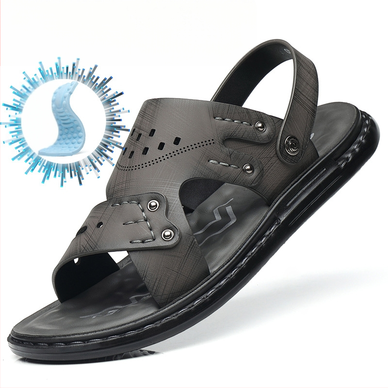 Vyriškos basutės, užsienio prekybos vasarinės minkšto padu neslystančios paplūdimio batelės, vyriškos 2023 m. naujos šlepetės, laisvalaikio viršutiniai drabužiai, basutės