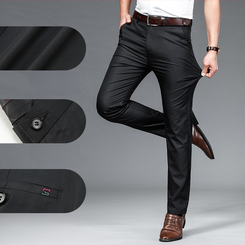 Suvised õhukesed meeste püksid Lahtised sirged vabaajapüksid Meeste kõrge vöökohaga sirged püksid Suvised õhukesed hulgimüügipüksid