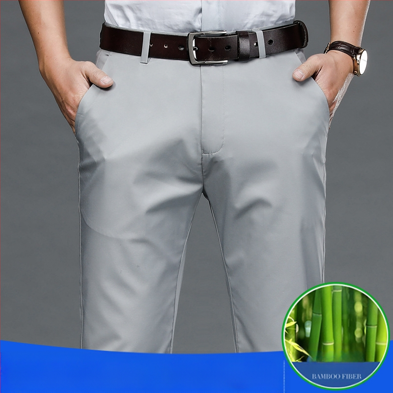 Suvised õhukesed meeste püksid Lahtised sirged vabaajapüksid Meeste kõrge vöökohaga sirged püksid Suvised õhukesed hulgimüügipüksid