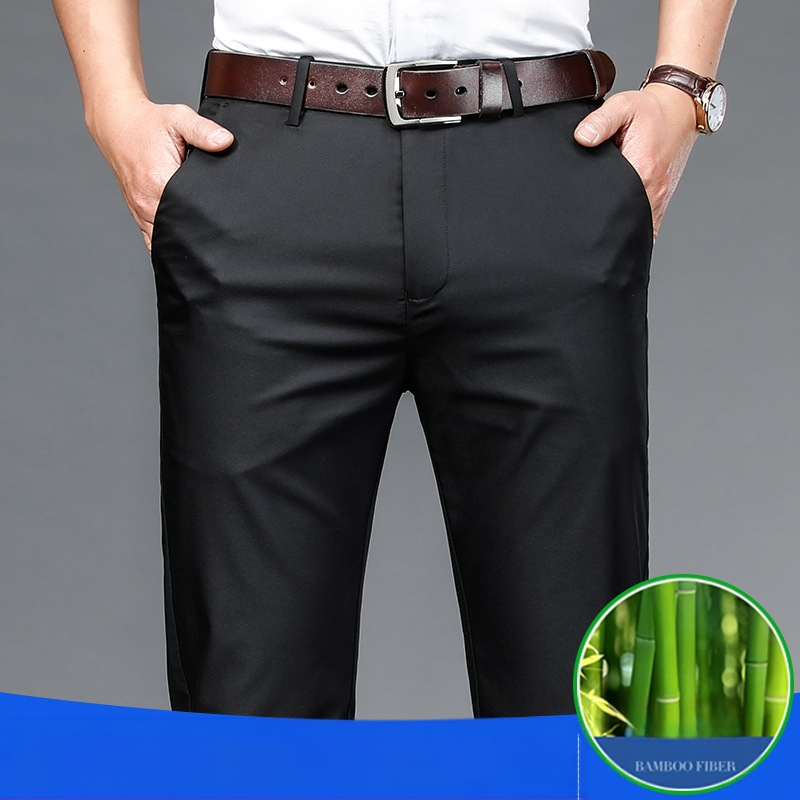 Suvised õhukesed meeste püksid Lahtised sirged vabaajapüksid Meeste kõrge vöökohaga sirged püksid Suvised õhukesed hulgimüügipüksid