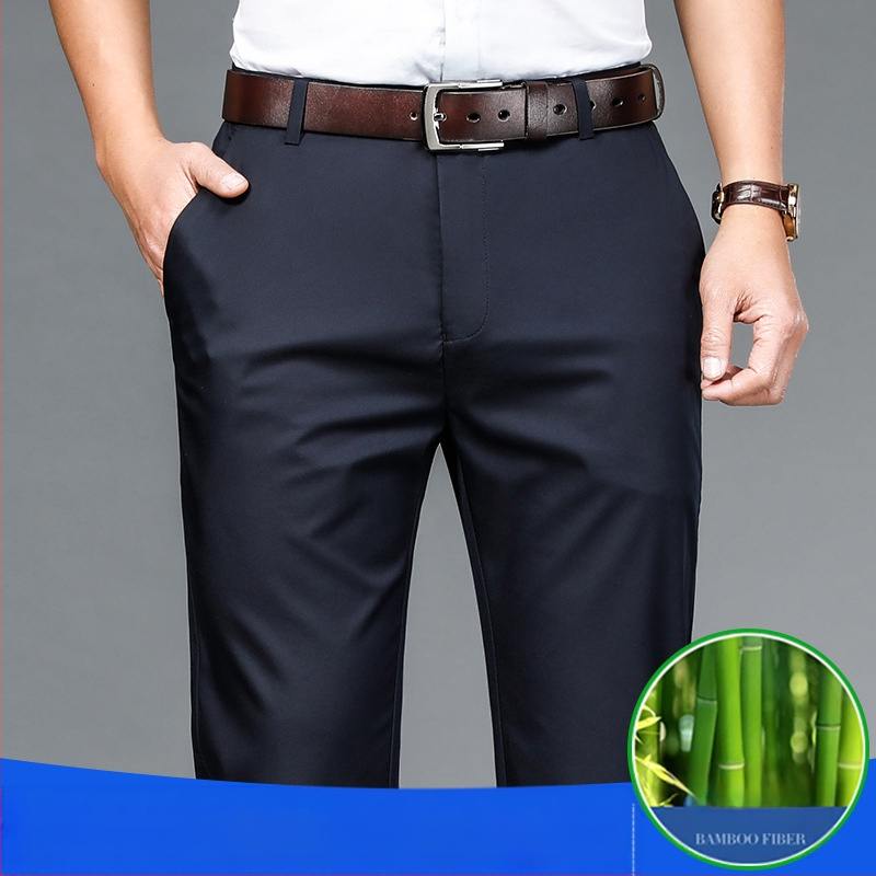 Suvised õhukesed meeste püksid Lahtised sirged vabaajapüksid Meeste kõrge vöökohaga sirged püksid Suvised õhukesed hulgimüügipüksid