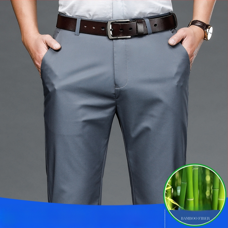 Suvised õhukesed meeste püksid Lahtised sirged vabaajapüksid Meeste kõrge vöökohaga sirged püksid Suvised õhukesed hulgimüügipüksid