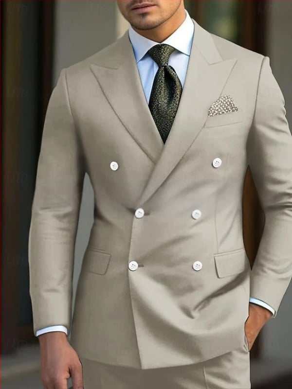 Costum nou Amazon pentru bărbați, costum casual de afaceri, costum pentru bărbați, rochie din două piese, costum de bal pentru cină