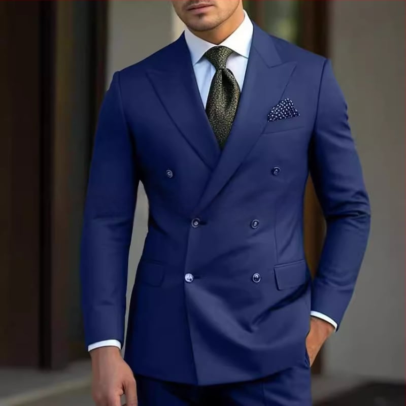 Costum nou Amazon pentru bărbați, costum casual de afaceri, costum pentru bărbați, rochie din două piese, costum de bal pentru cină