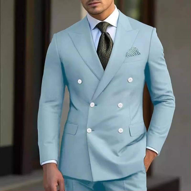 Costum nou Amazon pentru bărbați, costum casual de afaceri, costum pentru bărbați, rochie din două piese, costum de bal pentru cină