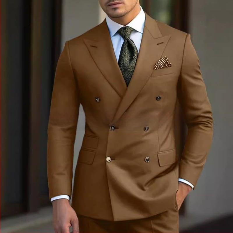 Costum nou Amazon pentru bărbați, costum casual de afaceri, costum pentru bărbați, rochie din două piese, costum de bal pentru cină