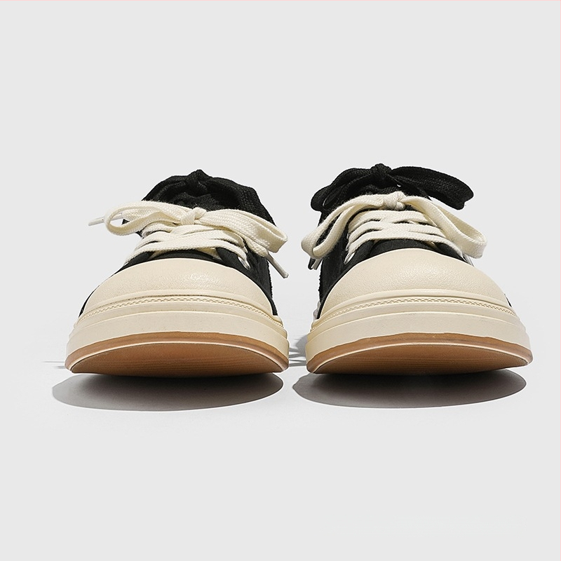 2024. gada jaunā ierašanās rudens pavasara un rudens audekla apavi vīriešu ikdienas, moderni, universāli apavi ar lielu galvu, Mikija pāris, divi auduma apavu pāri