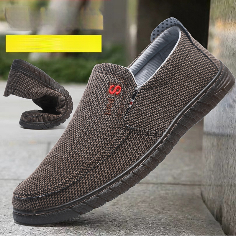 Vanad Pekingi riidest kingad meestele, kerged ja hingavad, keskealistele ja eakatele isadele mõeldud kingad, pehme põhjaga veiselihast tallaga, vanemate inimeste pluss-suuruses meeste kingad, partii