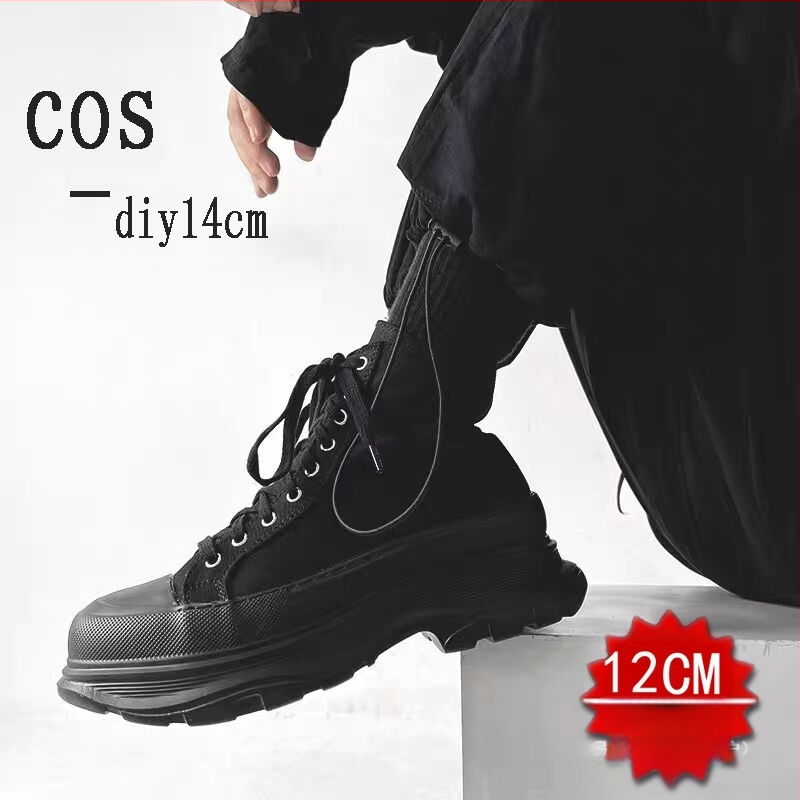 Comic-Con kõrged kingad 1210 meeste lõuendikingad mustad platvormtallaga Martin saapad vabaaja kõrged lauakingad