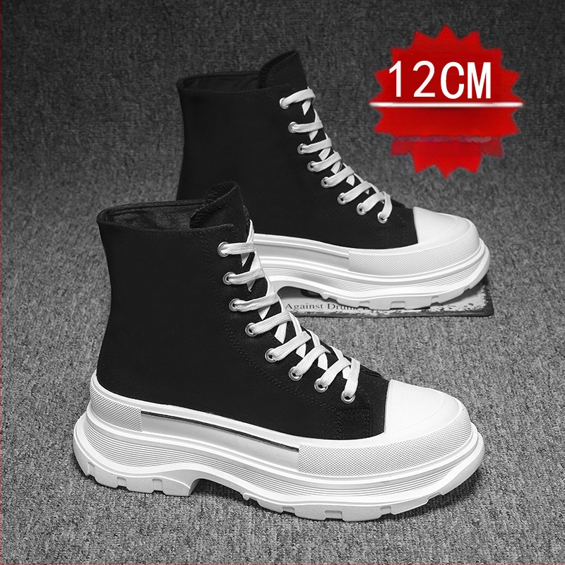 Comic-Con kõrged kingad 1210 meeste lõuendikingad mustad platvormtallaga Martin saapad vabaaja kõrged lauakingad