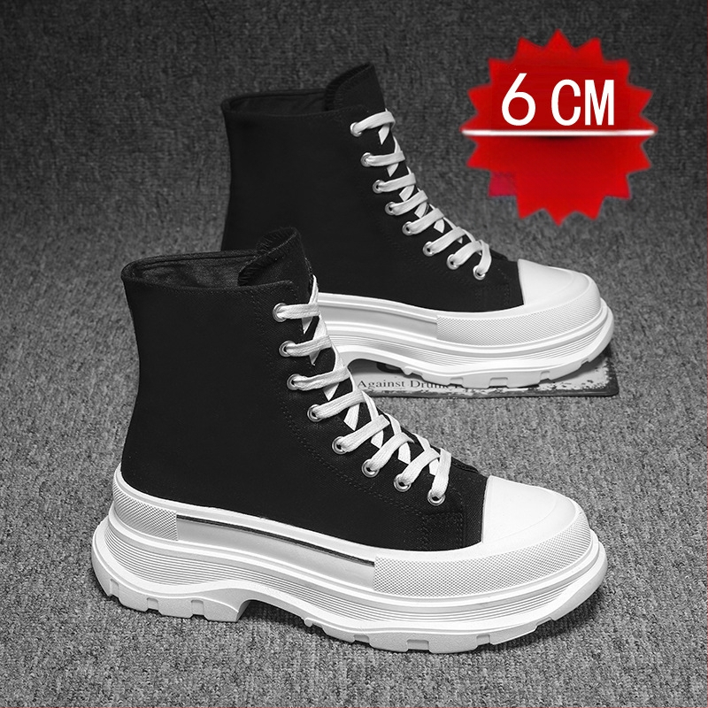 Comic-Con kõrged kingad 1210 meeste lõuendikingad mustad platvormtallaga Martin saapad vabaaja kõrged lauakingad